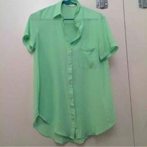 Mint green blouse